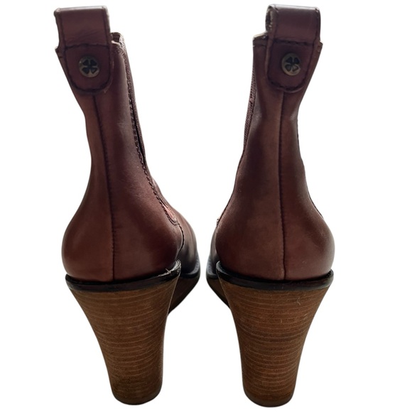 Lucky Brand Brown Leather Ankle Bootss Wedges size 9 - Picture 4 of 7